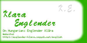klara englender business card